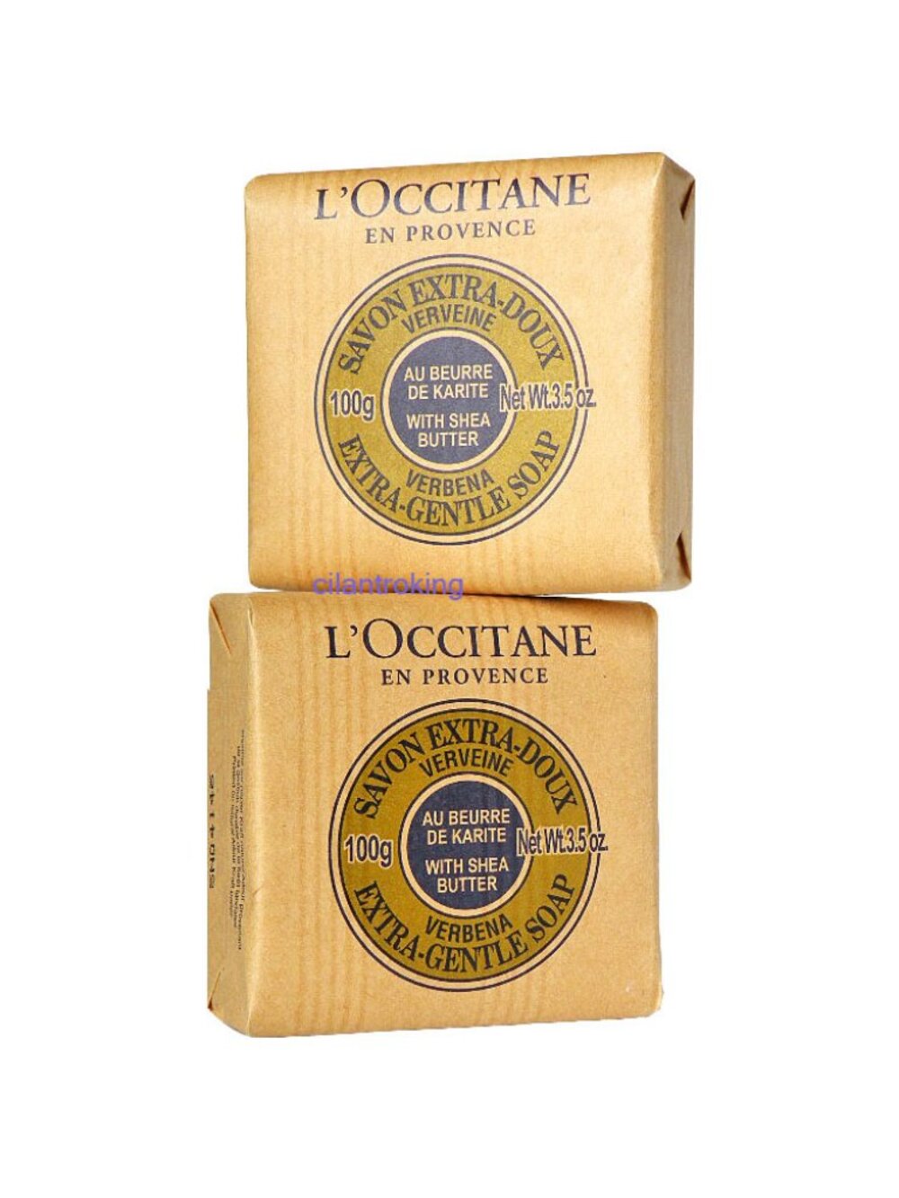 2 L'Occitane En Provence Verbana Extra Gentle Soap 3.5 oz. / 100g Each